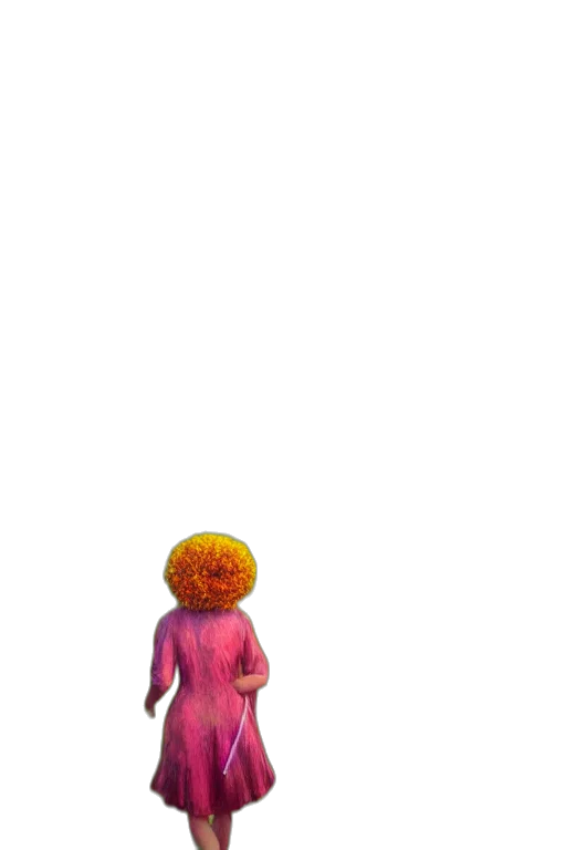 dress, creature, hair, robot, 3d render, concept art, pixel art, vaporwave transparent PNG cut-out
