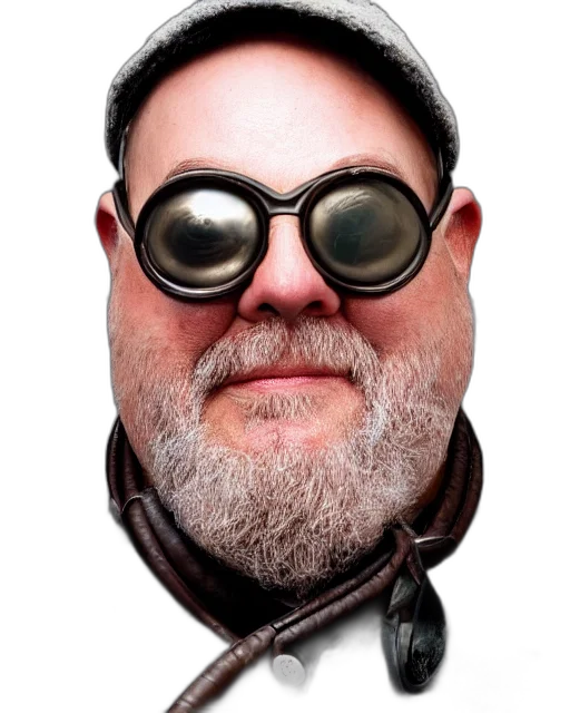 jacket, staff, mask, face, photorealistic, cyberpunk, 3d render, cartoon transparent PNG cut-out