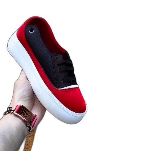 shoes, 3d render, red, sneakers transparent PNG cut-out