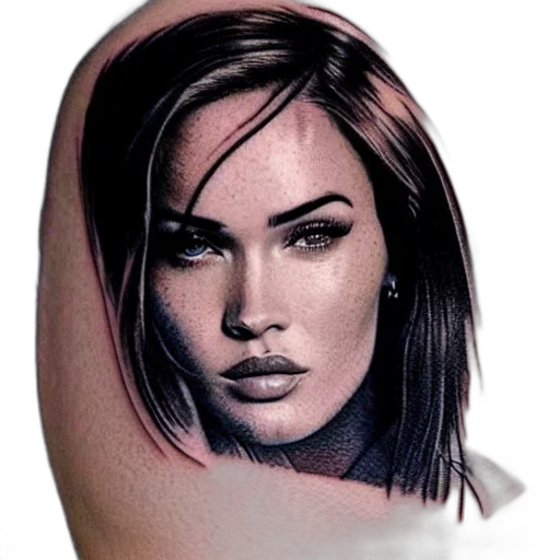 face, hair, jewelry, photorealistic, comic book art, cartoon, cyberpunk, realistic transparent PNG cut-out