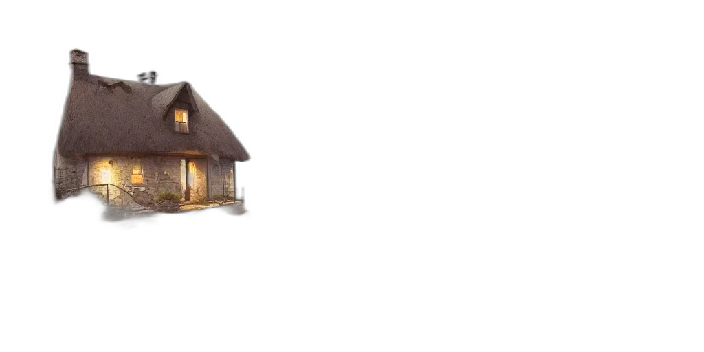 furniture, building, umbrella, 3d render transparent PNG cut-out