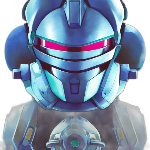 robot, face, weapon, concept art transparent PNG cut-out