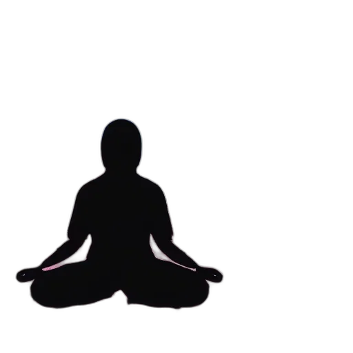staff, 3d render, ninja, meditating transparent PNG cut-out