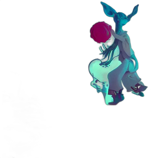 robot, creature, mask, dragon, 3d render, concept art, pixel art, vaporwave transparent PNG cut-out