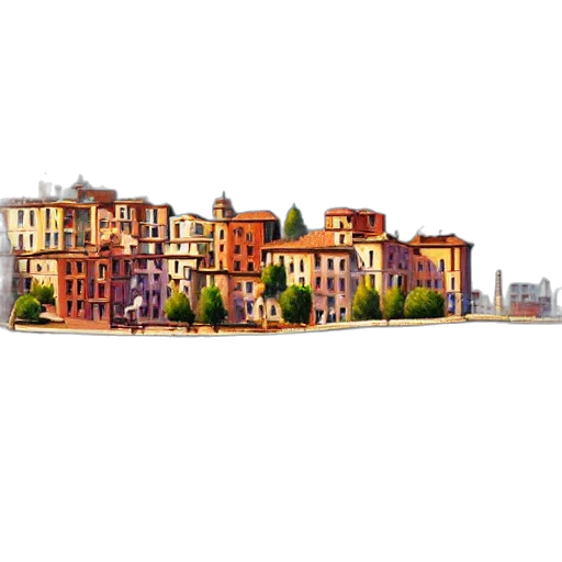 building, concept art, photorealistic, watercolor transparent PNG cut-out