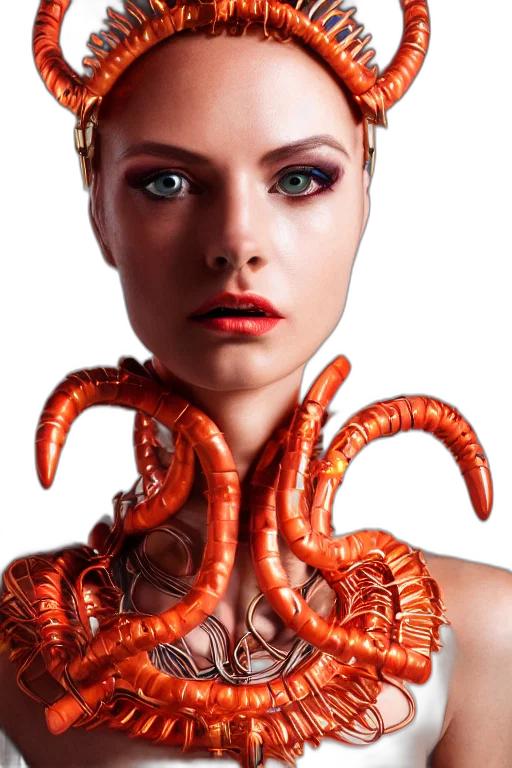 creature, jewelry, animal, robot, 3d render, photorealistic, concept art, fantasy art transparent PNG cut-out