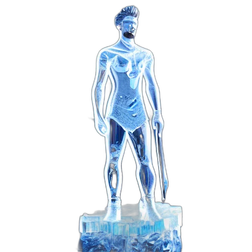 concept art, 3d render, vaporwave, blue transparent PNG cut-out