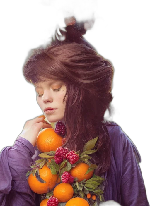 hair, crown, dress, flower transparent PNG cut-out