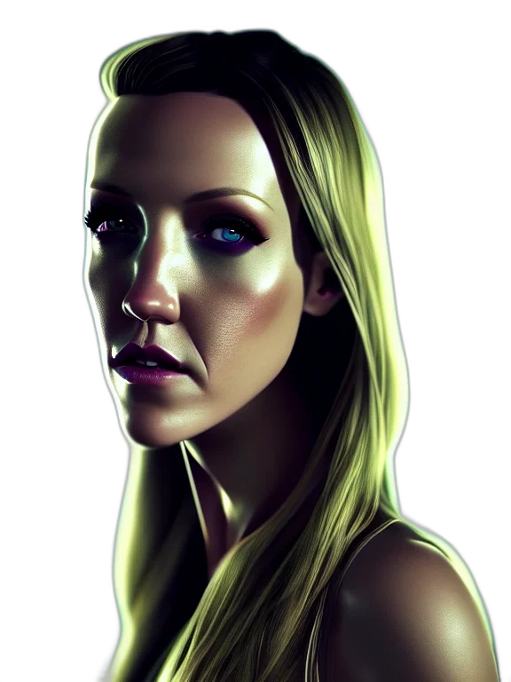 face, robot, photorealistic, comic book art, fantasy art, concept art, neon lights, green transparent PNG cut-out