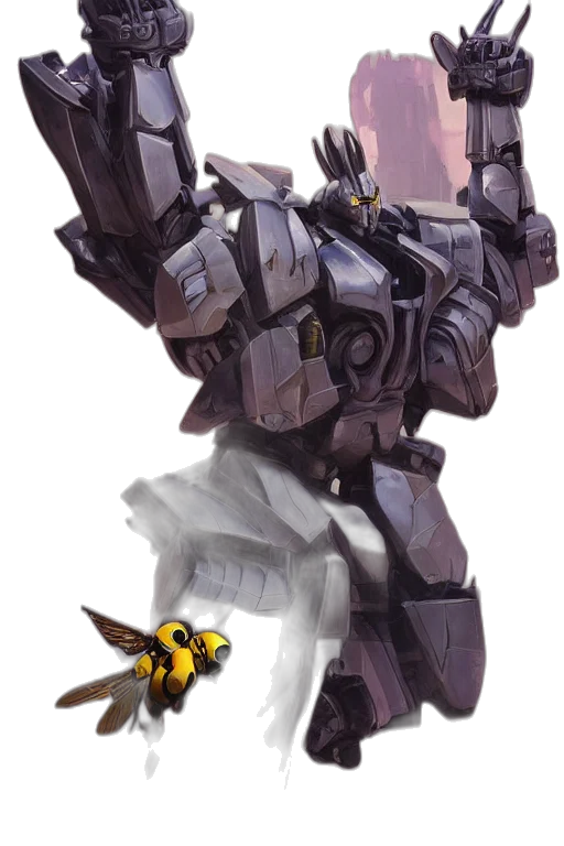 robot, weapon, staff, sword transparent PNG cut-out