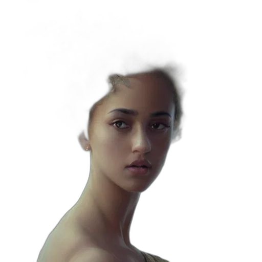 face, crown, hair, robot transparent PNG cut-out
