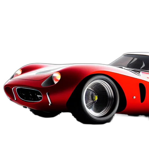 car, 3d render, photorealistic, concept art, cartoon, retro, futuristic, ferrari transparent PNG cut-out