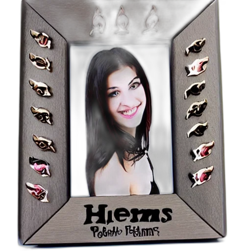 jewelry, photorealistic, cartoon, picture, frame, made, out, cat transparent PNG cut-out