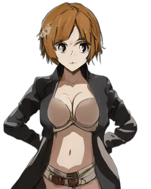 jacket, dress, staff, weapon transparent PNG cut-out
