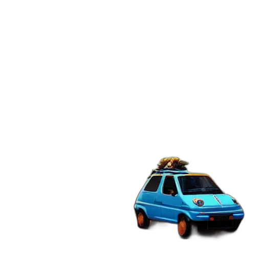 car, animal, robot, weapon, 3d render, concept art, pixel art, vaporwave transparent PNG cut-out
