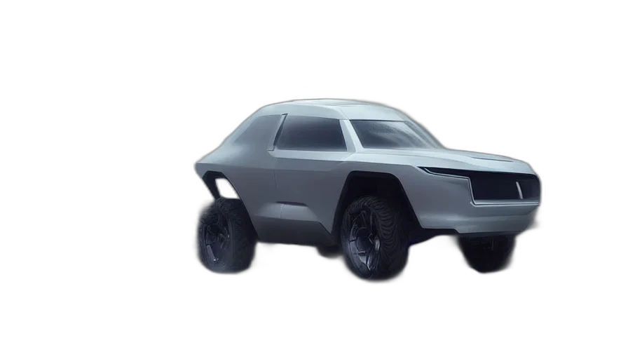 car, robot, weapon, 3d render transparent PNG cut-out