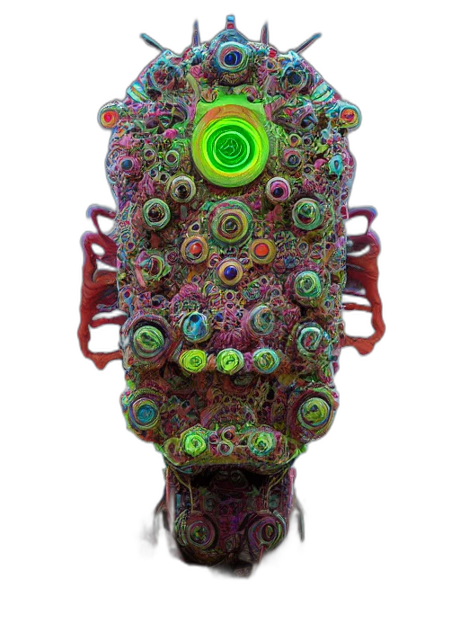 robot, mask, jewelry, staff transparent PNG cut-out