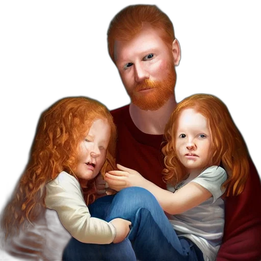 face, photorealistic, concept art, oil painting transparent PNG cut-out