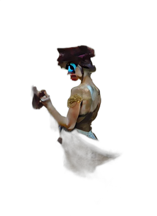 staff, mask, weapon, creature, concept art, fantasy art, 3d render, pixel art transparent PNG cut-out