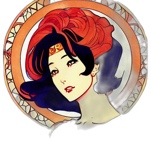 jewelry, fantasy art, comic book art, pixel art, cartoon, sailor, mars, beautiful transparent PNG cut-out