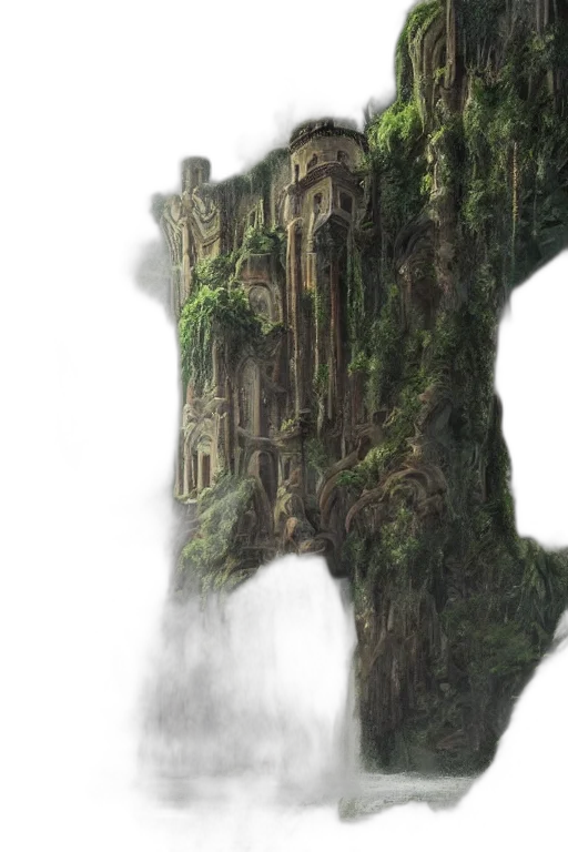 tree, dragon, sword, hair transparent PNG cut-out