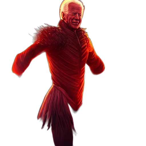 creature, jacket, staff, robot transparent PNG cut-out