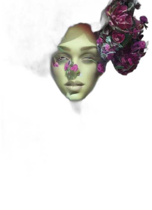 mask, face, flower, crown transparent PNG cut-out