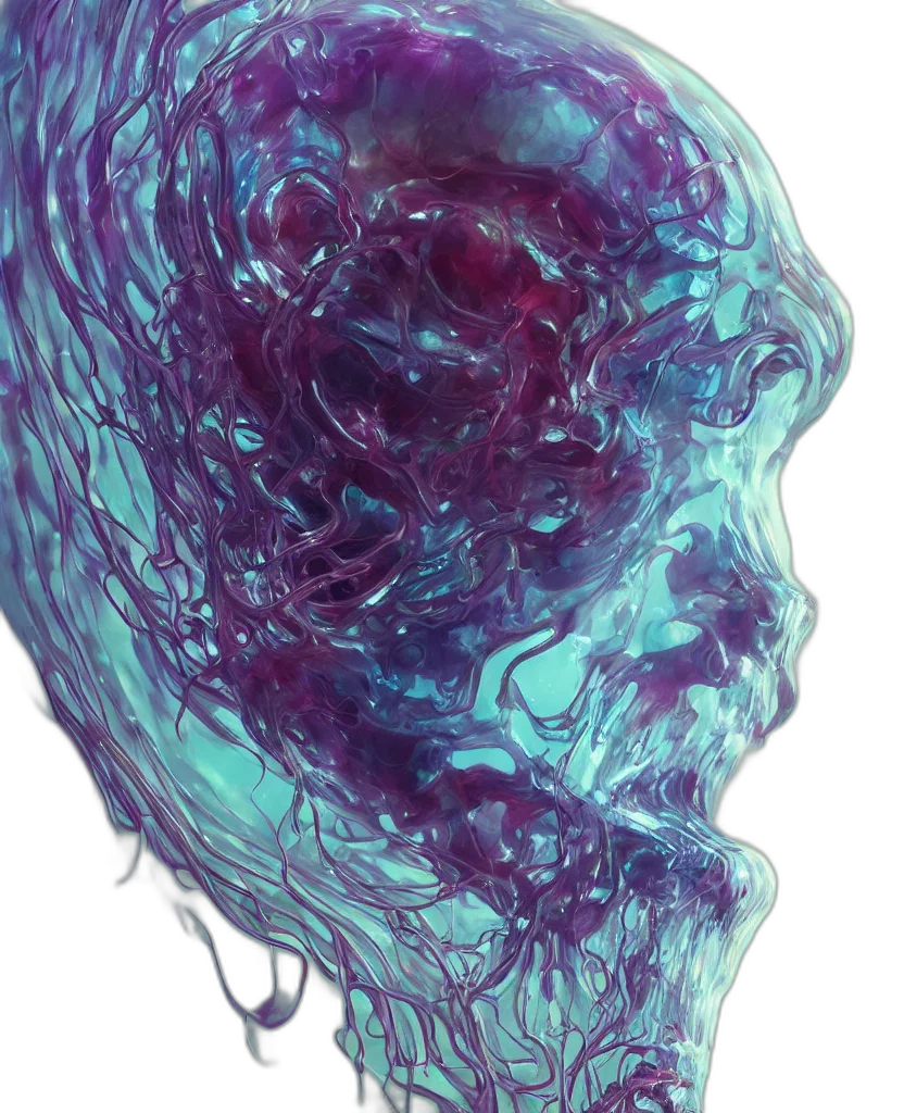 face, mask, hair, creature transparent PNG cut-out