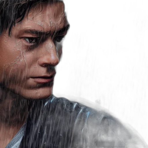 face, umbrella, photorealistic, concept art transparent PNG cut-out