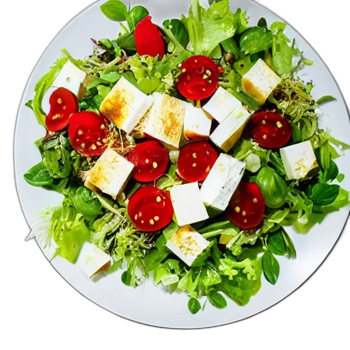 food, photorealistic, giant, salad transparent PNG cut-out