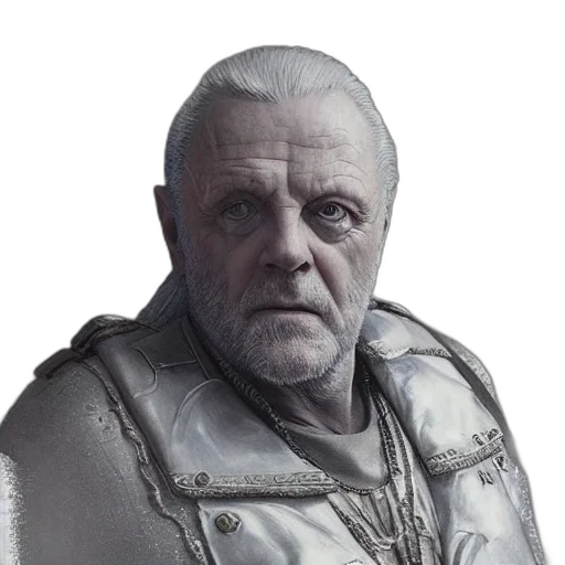 jacket, face, staff, creature transparent PNG cut-out