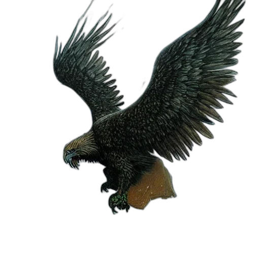 animal, dragon, staff, creature transparent PNG cut-out