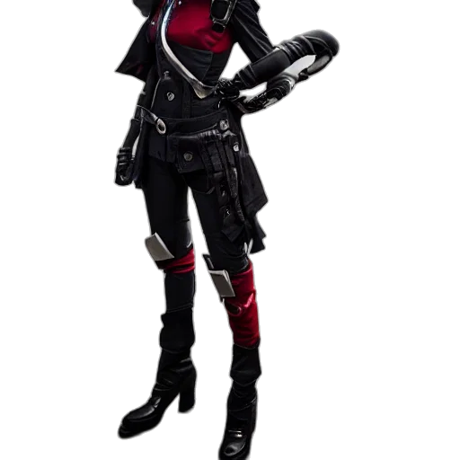 jacket, weapon, staff, robot, concept art, cyberpunk, 3d render, comic book art transparent PNG cut-out