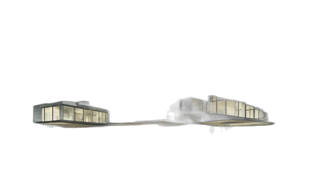 building, 3d render, concept art, photorealistic, luxurious, house, brutalist, architecture transparent PNG cut-out