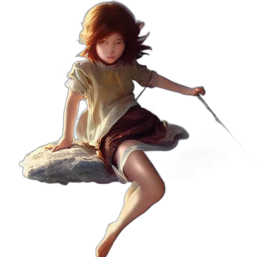 sword, staff, dress, weapon, fantasy art, concept art, pixel art, photorealistic transparent PNG cut-out