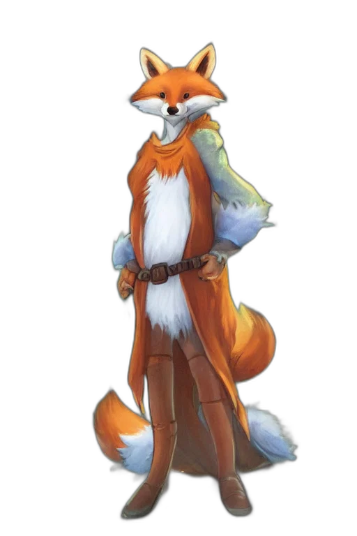 staff, jacket, animal, concept art, fantasy art, watercolor, pixel art, colorful transparent PNG cut-out