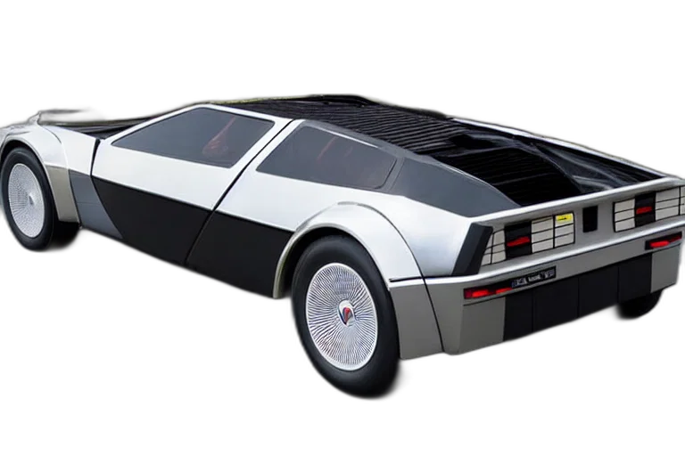 car, concept art, 3d render, photorealistic, hypercar, delorean transparent PNG cut-out
