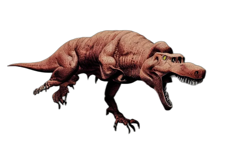 creature, animal, dragon, concept art, 3d render, photorealistic, rex, tyrannosaurus transparent PNG cut-out