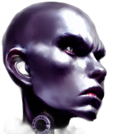 face, robot, mask, jewelry, concept art, fantasy art, photorealistic, cyberpunk transparent PNG cut-out