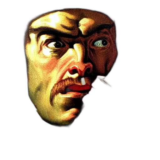 mask, face, hat, staff, comic book art, photorealistic, 3d render, concept art transparent PNG cut-out
