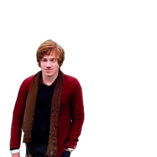 jacket, staff, hair, face transparent PNG cut-out