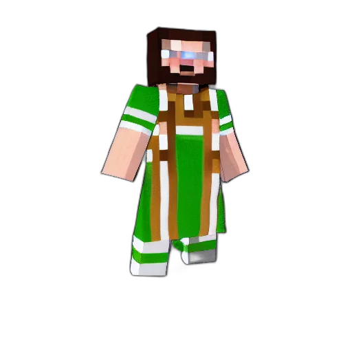 staff, creature, 3d render, pixel art, concept art, cartoon, green, newest transparent PNG cut-out