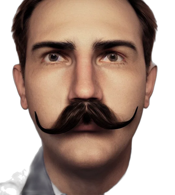 face, staff, mask, hat, photorealistic, concept art, 3d render, cartoon transparent PNG cut-out