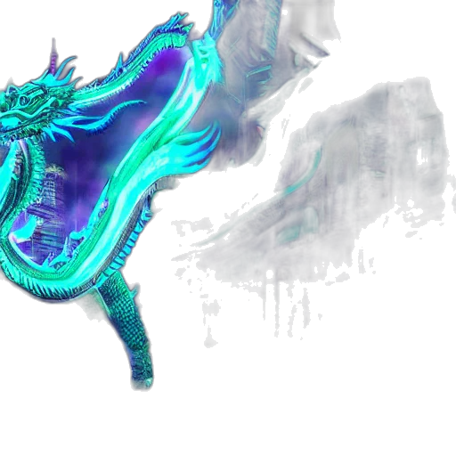 dragon, creature, sword, staff transparent PNG cut-out