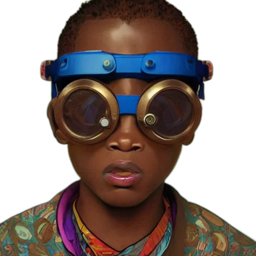 jewelry, face, mask, 3d render, photorealistic, concept art, colourful, vfx transparent PNG cut-out