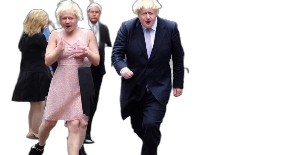 creature, boris, johnson, wearing, ballerina, dress transparent PNG cut-out
