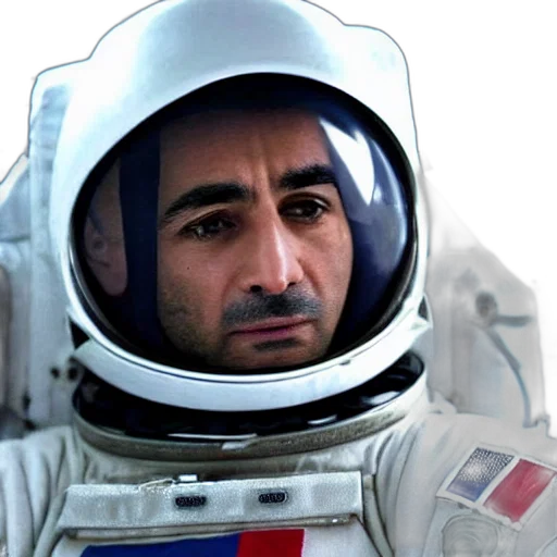 face, photorealistic, concept art, outer space transparent PNG cut-out