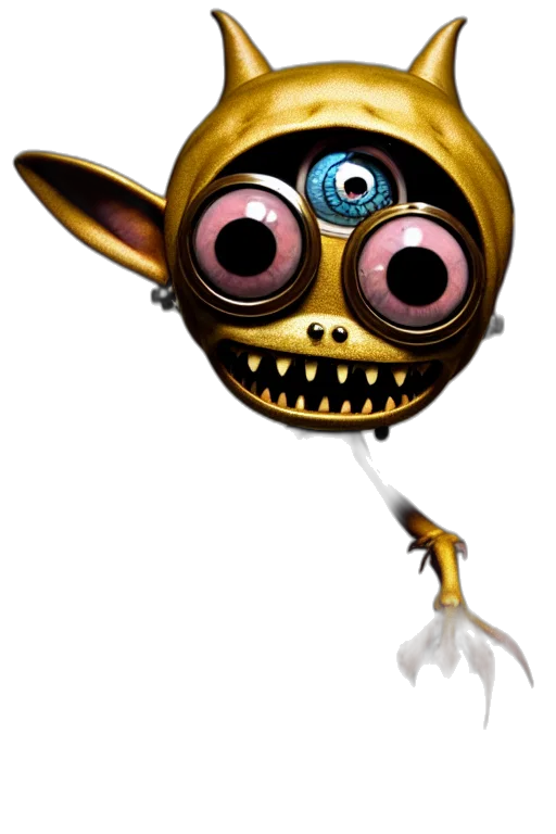 mask, staff, robot, creature, concept art, 3d render, cartoon, fantasy art transparent PNG cut-out