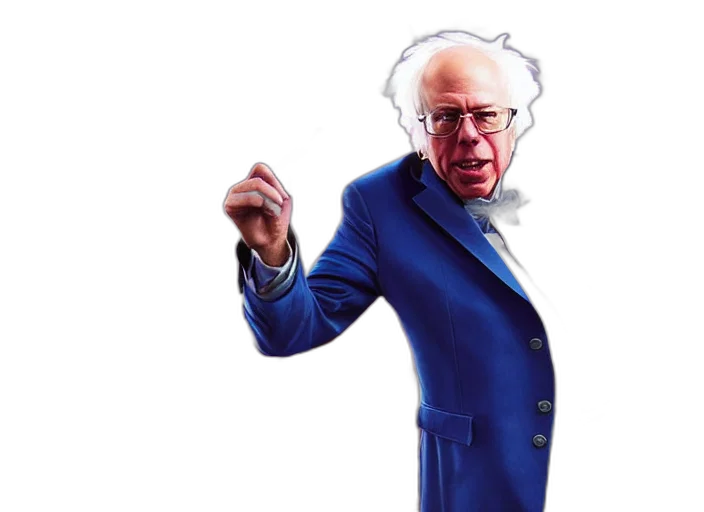 jacket, weapon, concept art, 3d render, bernie, sanders, willy, wonka transparent PNG cut-out