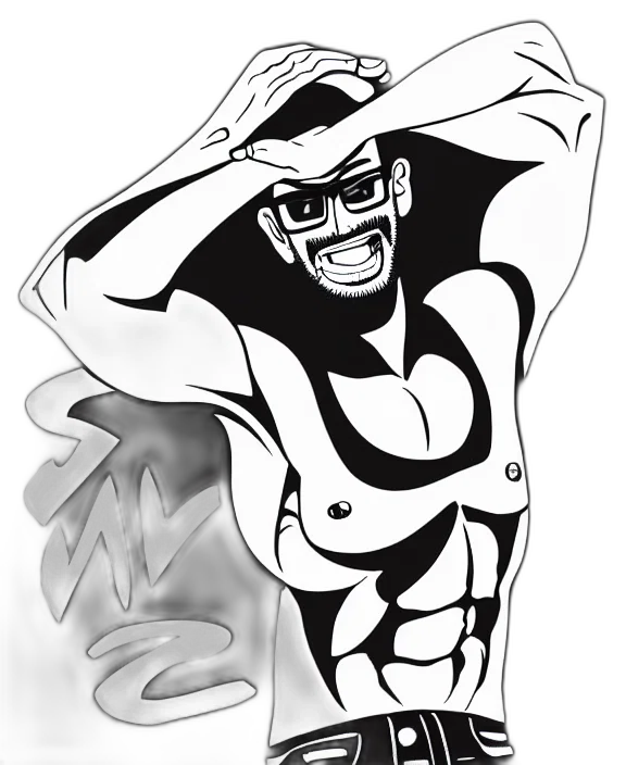 mask, creature, comic book art, cartoon transparent PNG cut-out